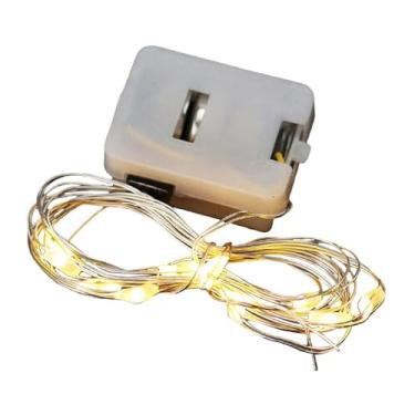 Imagem de Generic Cordão de luzes LED piscantes, alimentado por bateria, com 3 modos, ideal para festas, aniversários e árvores de Natal, Branco Quente