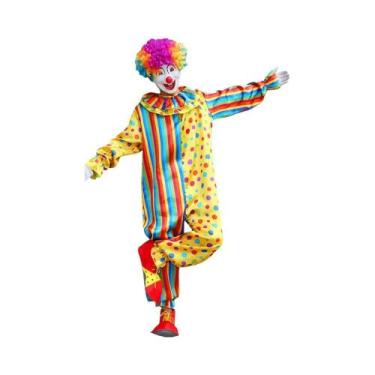 Imagem de Fantasia De Palhaço Arco-Íris Para Adultos, Conjunto De Fantasia Engra