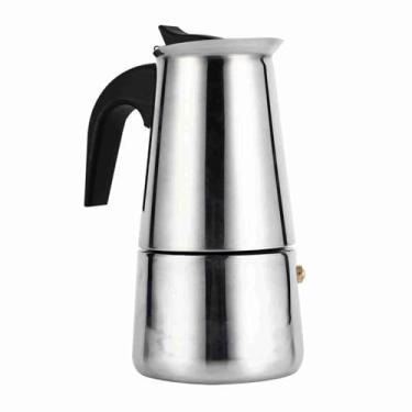 Imagem de Ainoli 100ml / 200ml / 300ml / 450ml Aço inoxidável Moka Pot Cafeteira Fogão para uso em escritório doméstico (200ml)