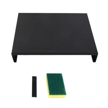 Imagem de TOPINCN Tampa Superior do Fogão de Aço Inoxidável para Fogão a Gás, Tampa Preta da Bancada do Cooktop Com Pés Antiderrapantes, Organizador de Cozinha para Cozinha Pequena e (30 x 40 x 7 1 cm (C