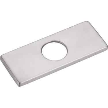 Imagem de Tampa de furo de torneira de pia de 6 pol, escudo de placa de deck para torneira de cozinha - tampa de furo de pia, placas de cobertura de encanamento, placa de deck de 15 cm para torneira de puxar