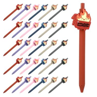 Imagem de Hauojaus 30 canetas de lixo, acessórios de mesa para bombeiros, lixeira, canetas esferográficas engraçadas, presentes de agradecimento de funcionários, presentes de escritório para colegas de trabalho