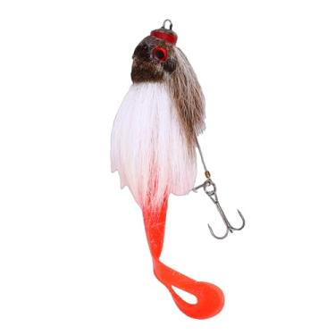 Imagem de SPYMINNPOO Isca de Pesca, Design de Cabelo de Silicone, Isca Artificial Realista, para Pesca Offshore e Ao Ar Livre (Branco)