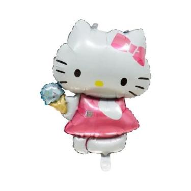 Imagem de Balões De Folha Hello Kitty Pacote Com 5 Decoração De Festa De Anivers