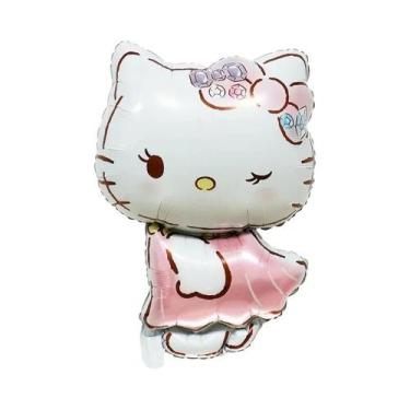 Imagem de Balões De Folha Hello Kitty Pacote Com 5 Decoração De Festa De Anivers
