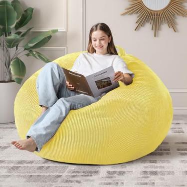 Imagem de Cadeira de pufe de 1,5 m em gota para adultos com espuma viscoelástica lavável na máquina para sala de estar, quarto