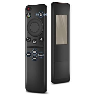 Imagem de Controle remoto de voz solar de substituição para Smart TV Samsung, com Solarcell recarregável, carregamento USB-C, compatível com Neo QLED, 8K, The Frame e Crystal UHD Series