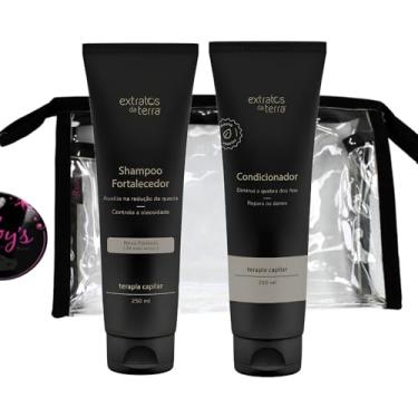 Imagem de Kit Tratamento Capilar antiqueda Completo – Shampoo Fortalecedor 250 ml, Condicionador Terapia Capilar 250 ml e Necessaire Transparente