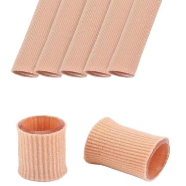 Imagem de 2 peças (10 x 1,5 cm) (10 x 1,5 cm) (10 x 1,5 cm), protetores para dedos grandes, mangas de cuidado de silicone para antiabrasão e correção do pé