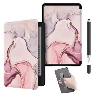 Imagem de Akacy Capa fina e leve com estampa pintada com alça de pulso para Kindle Paperwhite 6.0 (Geração 2022/2024, números de modelo C2V2L3 e RS23CV), capa à prova d'água Wake/Sleep (10)