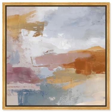 Imagem de Arte de parede Harbor Hues IV impressão em tela pôr do sol por Art Remedy, moldura dourada, 61 x 61 cm