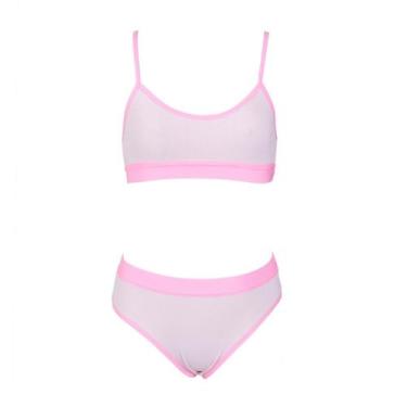 Imagem de Conjunto Infantil Juvenil de Algodão Liso - Maria Morena Lingerie, Ros