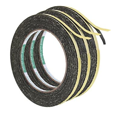 Imagem de Faixa de vedação de porta de decapagem climática de 5 m, fita autoadesiva de espuma vinílica acetinada com 4 rolos de 5 mm de largura e 1 mm de espessura para isolamento de janela de porta