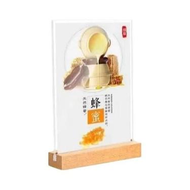 Imagem de Suporte De Cartão De Mesa Em Acrílico Transparente A4 A5 A6 Com Base D