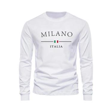 Imagem de Camiseta Masculina De Manga Longa Com Estampa 3D, Casual, Secagem Rápi