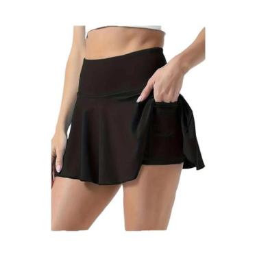 Imagem de Saia De Tênis Plissada De Cintura Alta Para Mulheres, Secagem Rápida, 