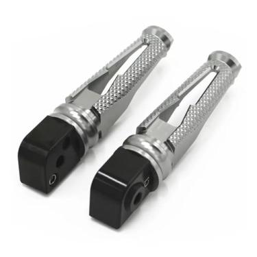 Imagem de Anti-derrapante Pedais traseiros para passageiros, para z750 z900 z1000 zx6r z800 zx10r ER-6N ER-6F z900rs(Gray)