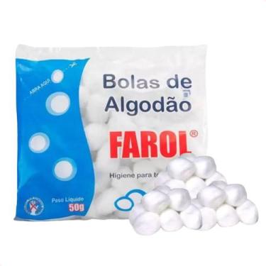 Imagem de Kit com 20 Algodão Hidrofilo Bolas 50 gr Biodegradavel Macio - Bellaco