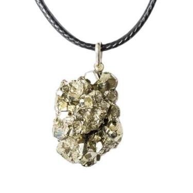Imagem de Colar Pirita Peruana Natural Pedra da Prosperidade Prata 950 - Cristai
