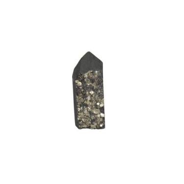 Imagem de Kit 3 Ponta Shungite com Pirita Lapidado Natural 45 a 60 mm - Cristais