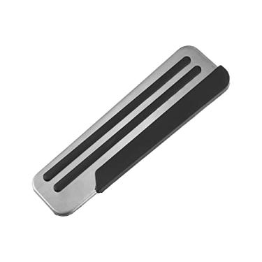 Imagem de X AUTOHAUX Capa de pedal antiderrapante sem furadeira de metal para Nissan para Infiniti Q50/Q50L/Q60/G25 prateado