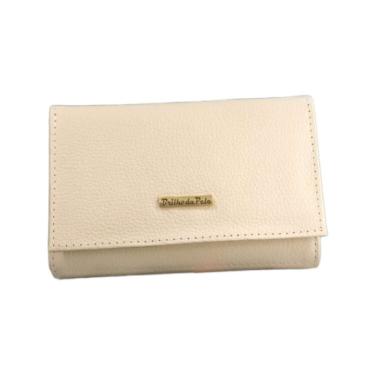 Imagem de Carteira Brilho da Pele Couro Feminino - Creme