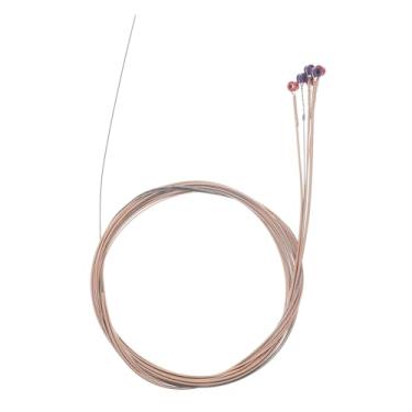 Imagem de Totority 6 cordas de metal fósforo de substituição para guitarra acústica folk com tensão padrão para ressonância clara e desempenho, adequadas para guitarristas e artistas