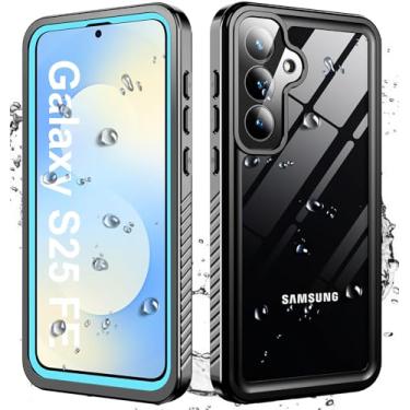 Imagem de Capa à prova d'água para Samsung Galaxy S25 FE, [IP68 à prova d'água à prova de poeira] [protetor de tela embutido] Capa protetora subaquática robusta à prova de choque para Samsung S25 FE de 6,7