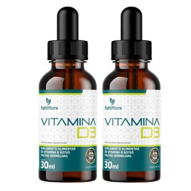 Imagem de Kit 2x Vitamina D3 Sabor Laranja 30ml Tuttiflora-Unissex