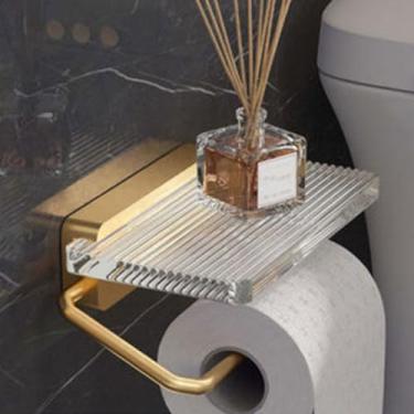 Imagem de Conjunto de ferragens de banheiro, acessórios de banho dourados toalheiro montado na parede, barra de toalha, escova de vaso sanitário, ganchos de toalha, suporte de papel, A