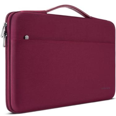 Imagem de DOMISO Bolsa de mão portátil para laptop de 12,5 polegadas para MacBook Pro/14 Yoga Slim 9i Gen 7/14 polegadas Surface Laptop 3 4/31.2 cm Microsoft Surface Pro Pro 4 Pro 6, Vinho