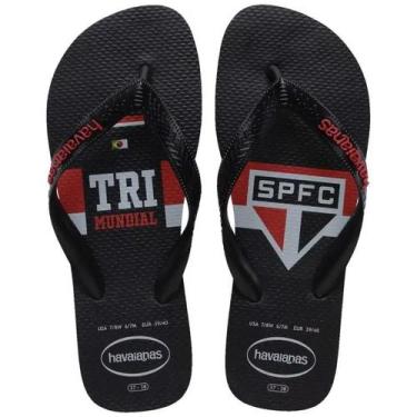 Imagem de Chinelo Havaianas Top Times São Paulo - Masculino - Preto -, Preto, 41