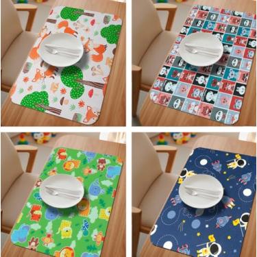 Imagem de Jogo Americano Infantil Kit 5 Lugares Impermeável 43x64 K03