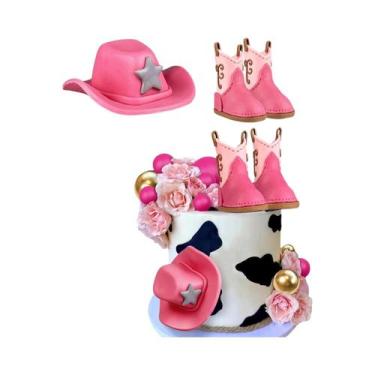 Imagem de Decorações De Bolo Com Tema De Cowboy Chapéu De Festa De Aniversário O