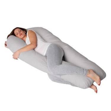 Imagem de Travesseiro de Corpo em Forma de U para Gestantes, Suporte Completo para Dormir de Lado, Almofada de Posicionamento Corporal
