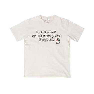 Imagem de Camiseta Frase - Eu tento Focar, mas meu cérebro já abriu 15 novas aba