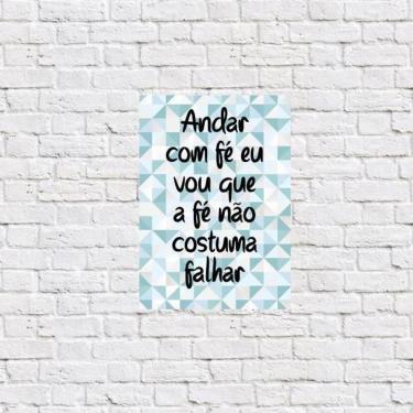 Imagem de Placa Decorativa Andar Com Fé Eu Vou 18X27Cm