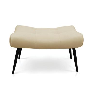 Imagem de Puff Sher Suede Pés Palito De Ferro - D'Rossi Cor Bege