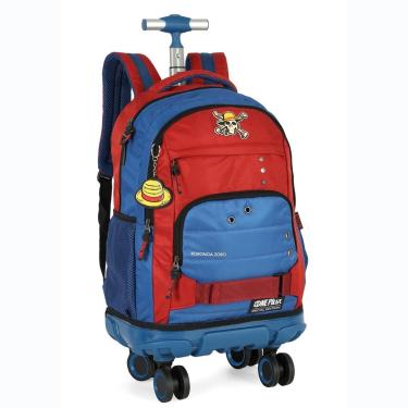 Imagem de Mochila Rodinhas 360 ONE PIECE Luxcel MC49812OP Vermelho-Unissex