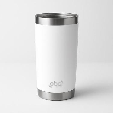 Imagem de Copo Térmico 591ml Branco Com Tampa Deslizante E Abridor Na Base - Oba