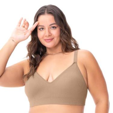 Imagem de Sutiã Rib Plus com Bojo sem Costura Areia - Zee Rucci, 50