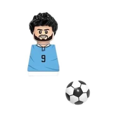 Imagem de Mini Blocos De Montar De Ação Messi Ronaldo Neymar Lewandowski - Brinq
