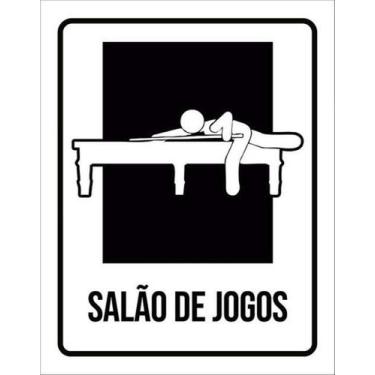 Imagem de Kit 3 Placas Setor Salão De Jogos 27X35 - Sinalizo