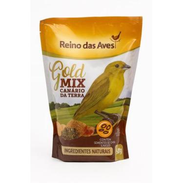 Imagem de Ração Gold Mix Canário Da Terra 500G Reino Das Aves Natural - Mimos Pe