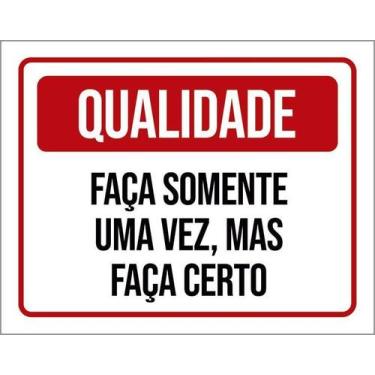 Imagem de Kit 3 Placa Acm Qualidade Faça Somente Uma Vez 18X23 Branco - Sinalizo
