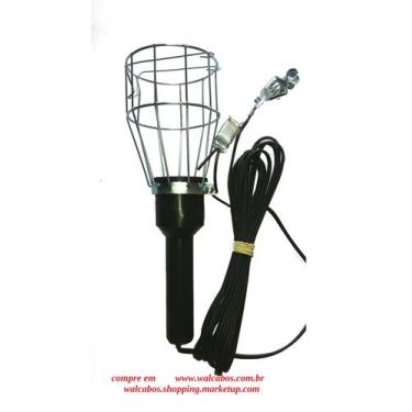Imagem de Pendente Luz P/oficinas Fio Paralelo 15 Mts c/ garras para bateria - W