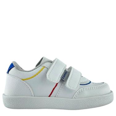 Imagem de Tênis Camin Menino Branco Infantil Tiras 259404-Masculino