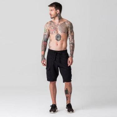 Imagem de Bermuda Jogger Cargo Masculina em Moletom Rock e Soda-Masculino
