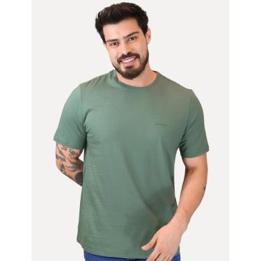 Imagem de Camiseta Individual Masculina Comfort Relevo Silk Logo Verde-Masculino