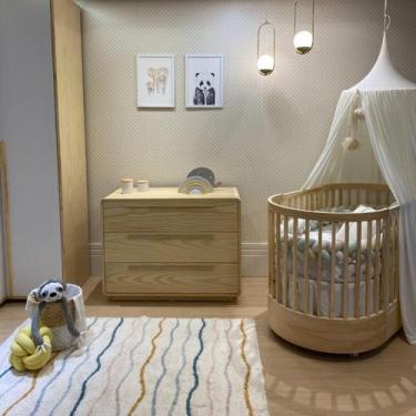 Imagem de Cômoda para Quarto Infantil 3 Gavetas Wave - Divicar Móveis